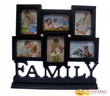 Family Collage Photo Frame 6 Photos [Black]