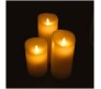 12 Color Changing Set of 3 LED Wax Candles With Remote 