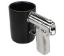 Black Silver Handle Gun Mug