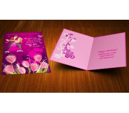 Flower & Dance Romantic Birthday Card