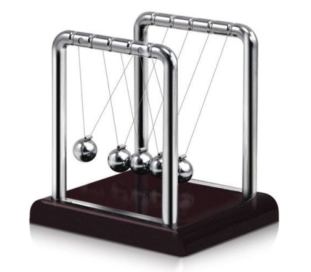 Square Style Newton's Cradle Steel Balance Ball Physics / Science Fun 