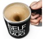Stainless Steel Self Stirring Coffee Tea Mug With Lid [Black]