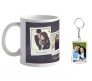 Personalized White Coffee Mug With Free 2 Side Acrylic Keychain