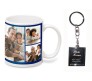 Personalized White Coffee Mug With Metal Keychain