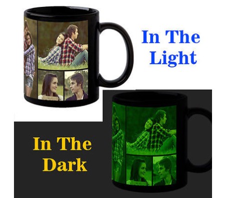 Personalized Glow In Dark Black Mug