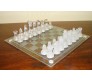 Elegant Glass Clear & Frosted Glass Chess Set
