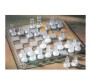 Elegant Glass Clear & Frosted Glass Chess Set