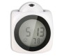 Talking Digital Alarm Clock With LED Projector Square Shape White