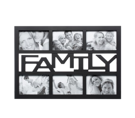 Wooden Family Photo Frame - 6 Photos