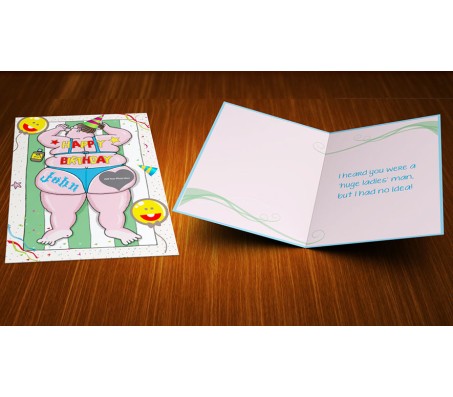 Huge Ladies Man Funny Birthday Card