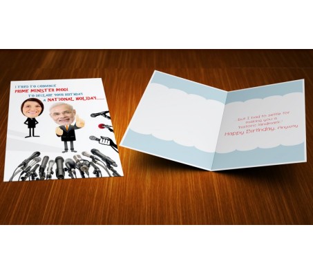 Prime Minister Modi Funny Birthday Card