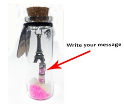 Message in Bottle with Eiffel Tower