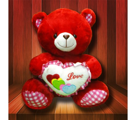 Cute and Red Love Teddy (Size 2 Feet 2 Inches)