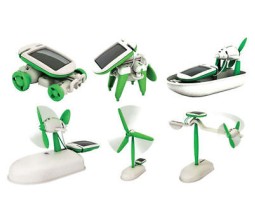 6 in 1 Solar Toy Kit Educational Hybrid Game for Kids DIY. No Battery Reqd