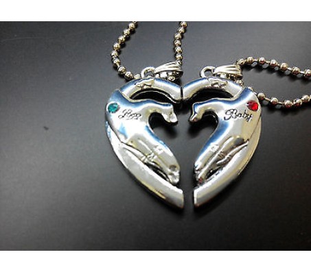 Men Women Lover Couple Necklace I Love You Heart Shape Pendant For Gift