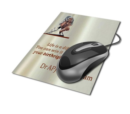 MousePad with Dr. APJ Abdul Kalam Theme [Silver Background]