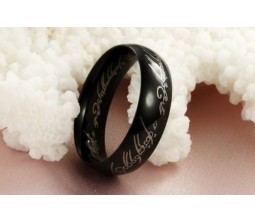 Ring Black Color  Lord of The Rings LOTR Collectible Rare Jewellery 6 MM
