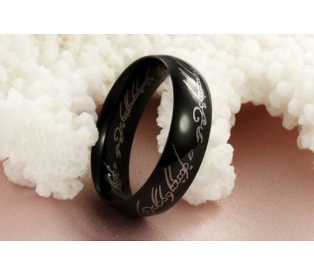 Ring Black Color  Lord of The Rings LOTR Collectible Rare Jewellery 6 MM