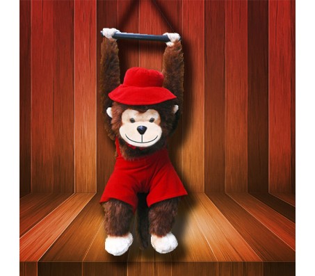 Hanging Monkey with Red Suit (Size 1 Feet 5 Inches)