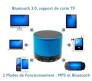 Wireless Bluetooth Portable Speaker System, Aux/TF Card/USB/Mic For Phone
