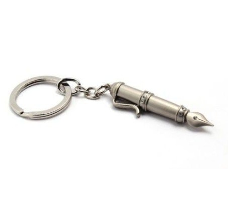 Unique Fountain Pen Design Metal Keychain For Car & Bike Keyholder