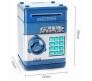 Money Bank For Coins and Notes ATM Piggy Bank Blue White