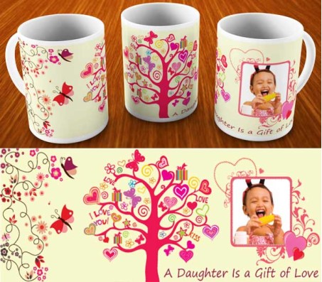 Pink Love Tree For the Best Daughter Mug