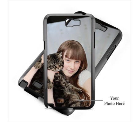 Hard Cover for Samsung Note 2 Black Border Personalized