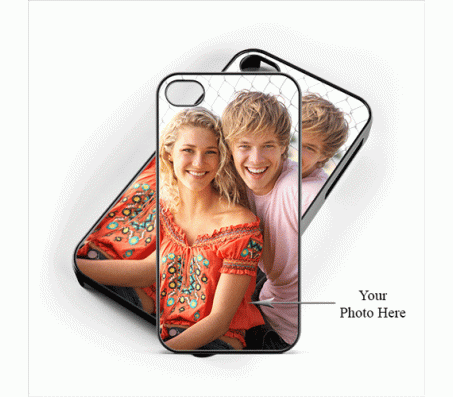 Hard Cover for Iphone 4 Black Border Personalized