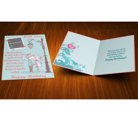 Sweet Romantic Personalized Birthday Card