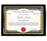 Personalized Award Certificate for Worlds Best Dad with Frame