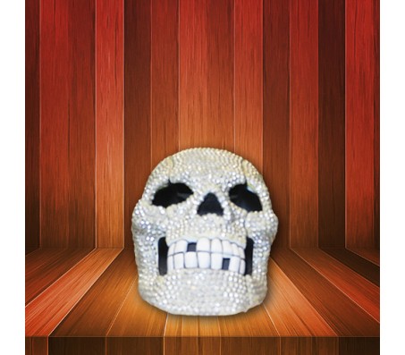 Silver Shiny Skull Shaped Phone