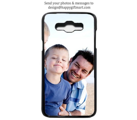 Personalized Samsung J7 Case / Mobile Back Cover Transparent border With Your Own Photo and Message