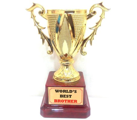 Worlds Best Brother Trophy Large