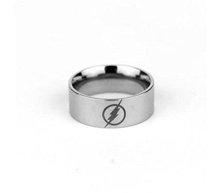 The Flash Superhero Ring – Lightning Logo Stainless Steel Ring Jewelry (9.0)