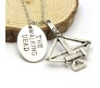 The Walking dead Crossbow FEAR THE LIVING Silver Necklace