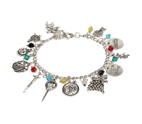 Game Of Thrones Multiple Charm Silver Bracelate