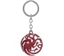 Red Game Of Thrones Targaryen ,3 Headed Dragon Keychain