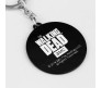 The Walking Dead Key Chain Fight Against The Dead Afraid Of Life Logo Paste Black Color Round Shape