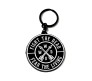 The Walking Dead Key Chain Fight Against The Dead Afraid Of Life Logo Paste Black Color Round Shape