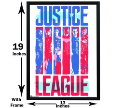 Justice League Flash Batman Wonder Woman Aquaman Flash Cyborg Art Poster By Happy GiftMart by WB