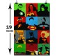 Justice League Minimal Minimalistic Logo Poster By Happy GiftMart Licensed by WB