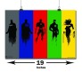 Justice League Minimal Minimalistic Logo Poster By Happy GiftMart Licensed by WB