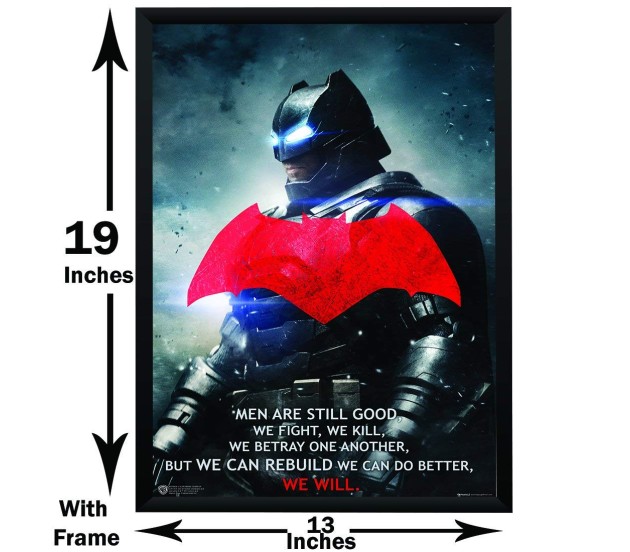 Batman Vs Superman Quotes We can Rebuild Poster by Happy GiftMart Licensed  by WB