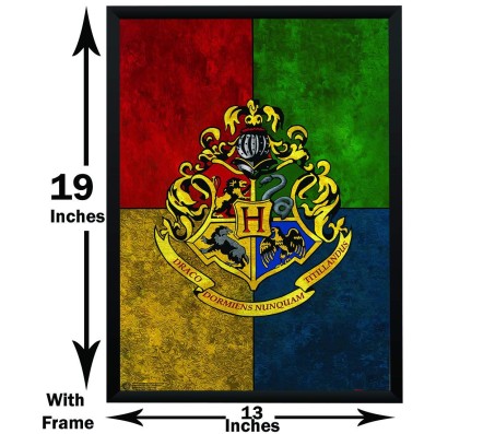 Harry Potter Hogwarts Crest Poster By Happy GiftMart Licensed by WB