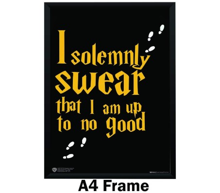 Harry Potter I Solemnly Swear That I Am Up To No Good Quote Poster By Happy GiftMart Licensed by WB