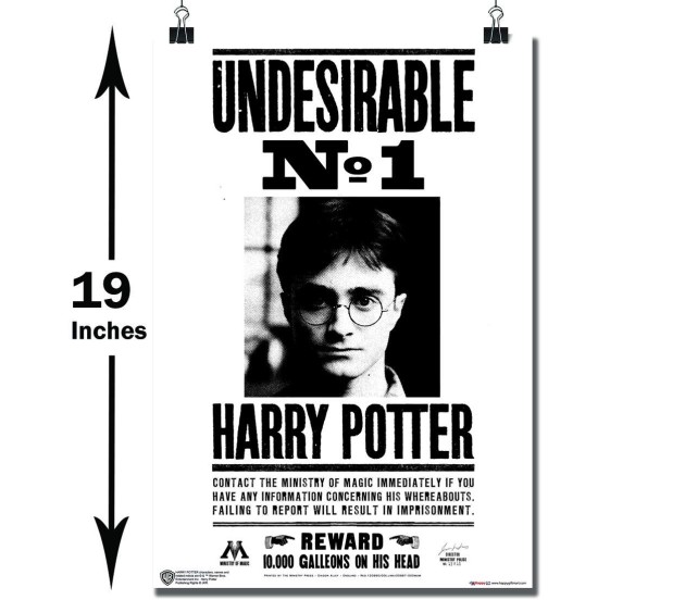 Harry Potter 'Undesirable No.1' Poster By Happy GiftMart Licensed