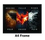 Batman Trilogy Begins Falls Rise Fear Caos and Pain Poster by Happy GiftMart Licensed by WB