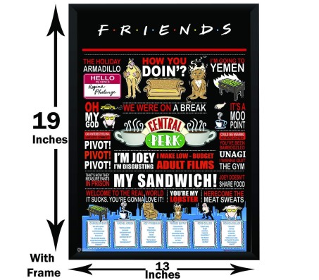 Friends Quote Infographic Sayings TV Series Poster By Happy GiftMart  Licensed by WB