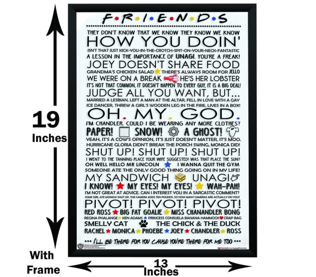 FRIENDS TV POSTER INFOGRAPHIC Size 24x36